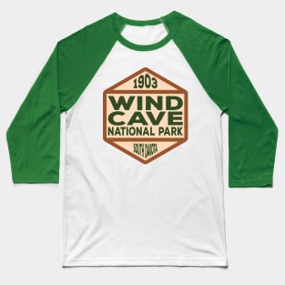 Wind Cave National Park badge Baseball T-Shirt